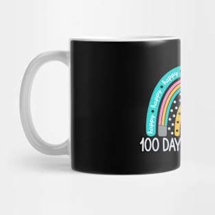 Hap100Th Day Of School Teacher 100 Days Rainbow Mug